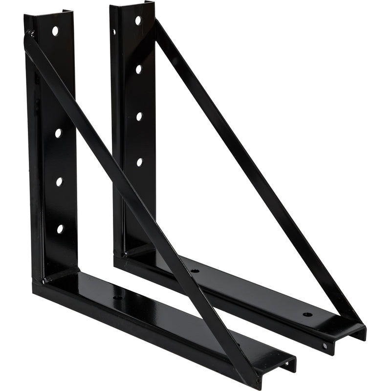 Buyers Products 1701006 18×18 welded black formed steel mounting brackets (pair)